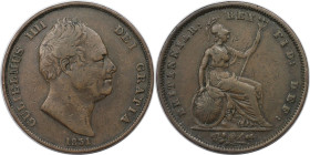 Europäische Münzen und Medaillen, Großbritannien / Vereinigtes Königreich / UK / United Kingdom. William IV. (1830-1837). Penny 1831. Kupfer. KM 707. ...