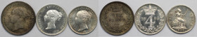Europäische Münzen und Medaillen, Großbritannien / Vereinigtes Königreich / UK / United Kingdom, Lots und Sammlungen. Victoria (1837-1901). 4 Pence 18...
