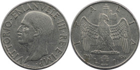 Europäische Münzen und Medaillen, Italien / Italy. Vittorio Emanuele III. (1900-1946). 1 Lira 1943 R. Stahl-magnetisch. KM 77b. Fast Stempelglanz. Sel...
