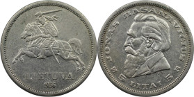 Europäische Münzen und Medaillen, Litauen / Lithuania. Jonas Basanavicius. 5 Litai 1936. Silber. KM 82. Vorzüglich