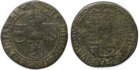 Europäische Münzen und Medaillen, Niederlande / Netherlands. Spanish Netherlands. Philip IV. (1621-1665). 1 Liard / Oord 1643. Kupfer. 3.05 g. Schön...