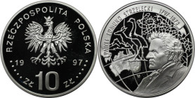 Europäische Münzen und Medaillen, Polen / Poland. Pawel Edmund Strzelecki. 10 Zlotych 1997. 14,14 g. 0.925 Silber. 0.42 OZ. KM Y# 334. Polierte Platte...