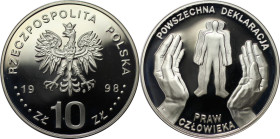 Europäische Münzen und Medaillen, Polen / Poland. Gedenkmünze. 10 Zlotych 1998. 14,14 g. 0.925 Silber. 0.42 OZ. KM Y# 351. Polierte Platte