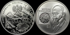 Europäische Münzen und Medaillen, Polen / Poland. Gedenkmünze. M. Siedlecky. 10 Zlotych 2001. 14,14 g. 0.925 Silber. 0.42 OZ. KM Y# 460. Polierte Plat...
