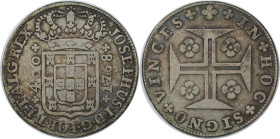 Europäische Münzen und Medaillen, Portugal. Joseph I. 400 Reis 1768. Silber. KM 255.2. Sehr schön