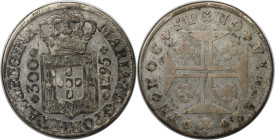 Europäische Münzen und Medaillen, Portugal. PORTUGIESISCHE BESITZUNGEN. AZOREN. Maria I. 300 Reis 1795. Silber. KM 8. Schön