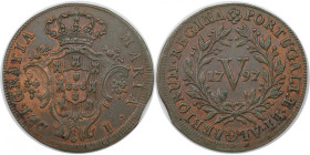 Europäische Münzen und Medaillen, Portugal. Maria I. 5 Reis 1797. Kupfer. KM 305. Vorzüglich-stempelglanz
