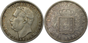 Europäische Münzen und Medaillen, Portugal. PORTUGIESISCHE BESITZUNGEN. India-Portuguese. 1 Rupia 1881. Silber. KM 312. Vorzüglich