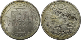 Europäische Münzen und Medaillen, Portugal. 500. Geburtstag von Vasco da Gama. 50 Escudos 1969. 18,0 g. 0.650 Silber. 0.38 OZ. KM 598. Stempelglanz (M...