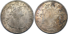 Weltmünzen und Medaillen, Bolivien / Bolivia. Carlos IV. (1788-1808). 8 Reales 1801 PTS Potosi AC 1005. Silber. 26,97 g. Sehr schön. Leichte Prägeschw...
