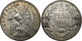 Weltmünzen und Medaillen, Chile. 1 Peso 1895 So. Silber. KM 152.1. Sehr schön-vorzüglich. Patina