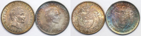 Weltmünzen und Medaillen, Kolumbien / Colombia, Lots und Sammlungen. 2 x 50 Centavos 1932, 1934. Lot von 2 Münzen. Silber. Vorzüglich. Patina