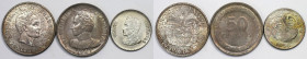 Weltmünzen und Medaillen, Kolumbien / Colombia, Lots und Sammlungen. 50 Centavos 1934, 50 Centavos 1947. Dazu 20 Centavos 1953. Lot von 3 Münzen. Vorz...