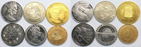 Medaillen und Jetons, Medaillen und Jetons alle Europa. Gibraltar 2 x 2.8 Ecus 1993, KM 478, 630. (St). Frankreich / France 3 Ecus 1993 (PP). Schweden...