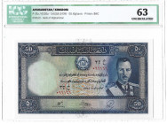Banknoten, Afghanistan. Pick: 25a / B305a - SH1318 (1939) - 50 Afghanis - Printer: BWC 099169 - Bank of Afghanistan. ICG 63 UNC