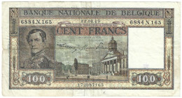 Banknoten, Belgien / Belgium. 100 Francs 22.04.1949. Pick: 126. II-
