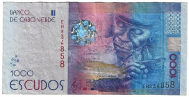 Banknoten, Kap Verde / Cape Verde. 1000 Escudos 2014. Pick 73. II