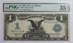 Banknoten, USA / Vereinigte Staaten von Amerika, Silver Certificates. 1 Dollar 1899. Fr. 234. PMG 35