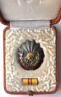 Orden und Medaillen, Europa / Europe. Rumänien. Orden der Arbeit 1965-1989. 2. Klasse. "RPR" im Wappen. Silber und teilweise emailliert. Im Originalet...