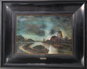 Kunst und Antiquitäten / Art and antiques. Ölgemälde. Fey Carl Otto (1894-1971), Düsseldorfer Schule. Maße Gemälde: 40 x 29.5 cm. Maße mit Rahmen: 59 ...