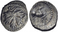 CELTIC, Britain. Atrebates & Regni. Verica, circa AD 10-40. Minim (Silver, 9 mm, 0.25 g, 12 h), 'Mini Vine Leaf' type. C-O-F Vine leaf. Rev. VERI-CA H...
