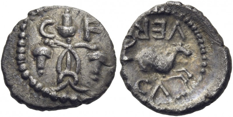CELTIC, Britain. Atrebates & Regni. Verica, circa AD 10-40. Minim (Silver, 9 mm,...