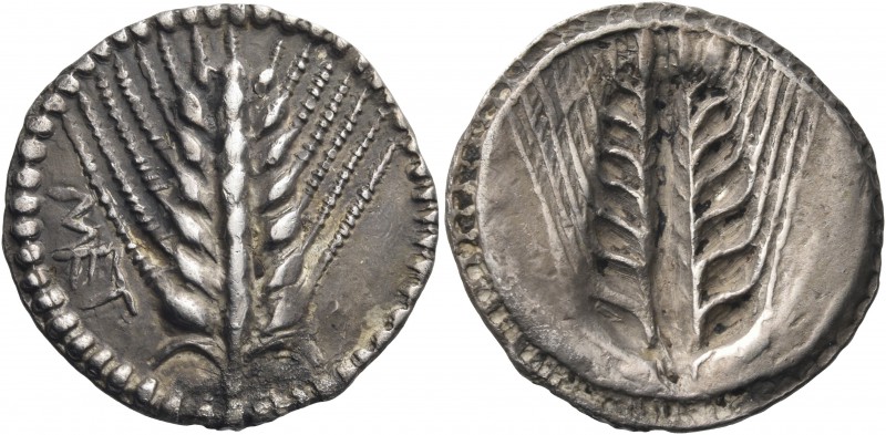 LUCANIA. Metapontum. Circa 510-470 BC. Drachm or Third Stater (Silver, 17 mm, 2....