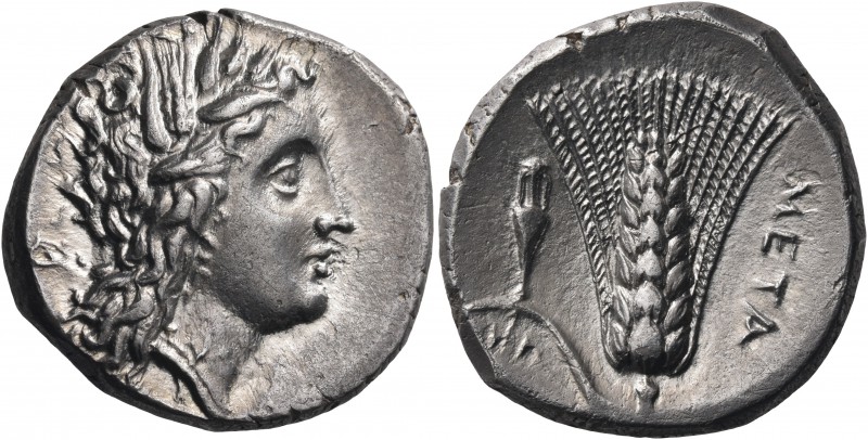 LUCANIA. Metapontum. Circa 290-280 BC. Nomos or Didrachm (Silver, 21 mm, 7.67 g,...