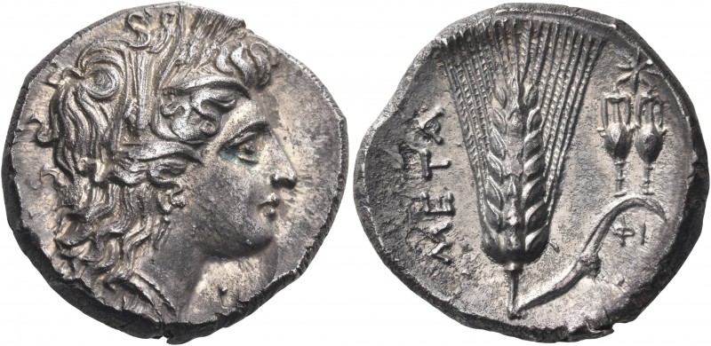 LUCANIA. Metapontum. Circa 290-280 BC. Nomos or Didrachm (Silver, 21 mm, 7.71 g,...