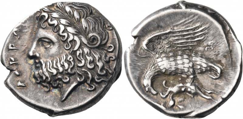 BRUTTIUM. Lokroi Epizephyrioi. Circa 400-350 BC. Nomos (Silver, 20 mm, 7.61 g, 6...