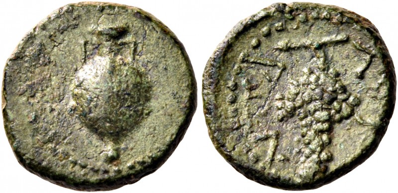 BRUTTIUM. Lokroi Epizephyrioi. Circa 3rd century BC. Chalkous (Bronze, 11.5 mm, ...