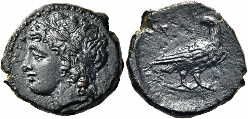 SICILY. Akragas. Phintias, tyrant, 287-279 BC. (Bronze, 15 mm, 2.94 g, 1 h). (ΑΚ...