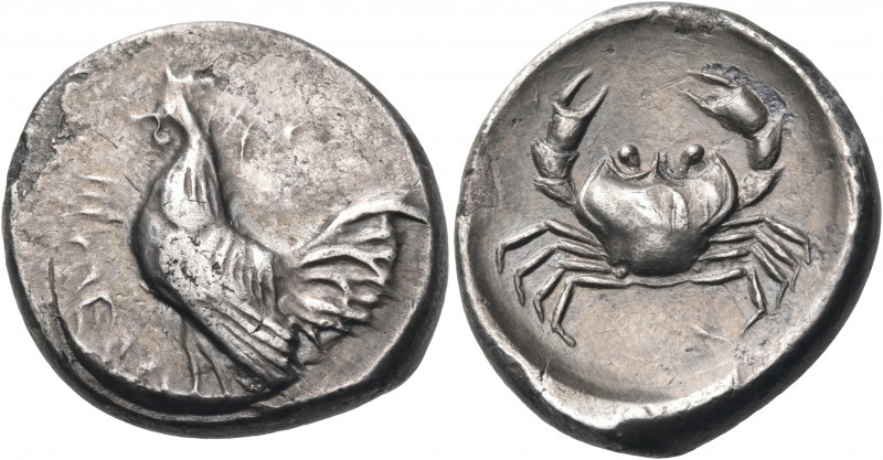 SICILY. Himera. Circa 480-470 BC. Didrachm (Silver, 21 mm, 8.36 g, 2 h). ΗΙΜΕRΑ ...