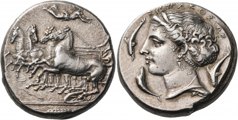 SICILY. Syracuse. Dionysios I, 405-367 BC. Tetradrachm (Silver, 24 mm, 17.41 g, ...