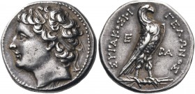 SICILY. Syracuse. Gelon, son of Hieron II, 275-215 BC. 4 Litrai (Silver, 16 mm, 3.44 g, 12 h), c. 240. Diademed head of Gelon to left. Rev. ΣΥΡΑΚΟΣIOI...