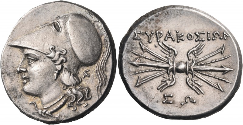 SICILY. Syracuse. Fifth Democracy, 214-212 BC. 8 Litrai (Silver, 22 mm, 6.79 g, ...
