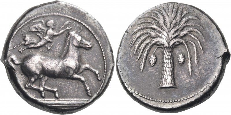 SICILY. Unlocated Punic mints. Circa 410-395 BC. Tetradrachm (Silver, 25 mm, 17....