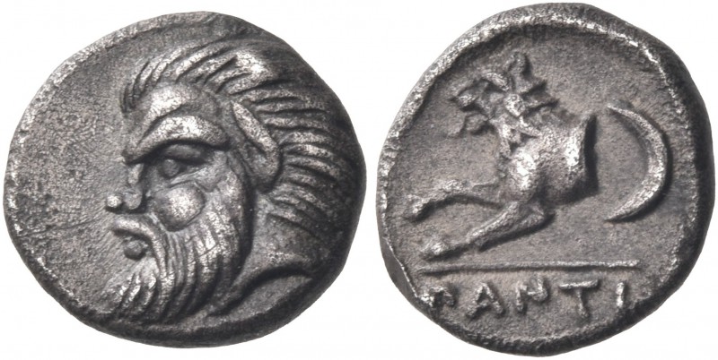 CIMMERIAN BOSPOROS. Pantikapaion. Circa 380-370 BC. Obol (Silver, 10 mm, 0.81 g,...