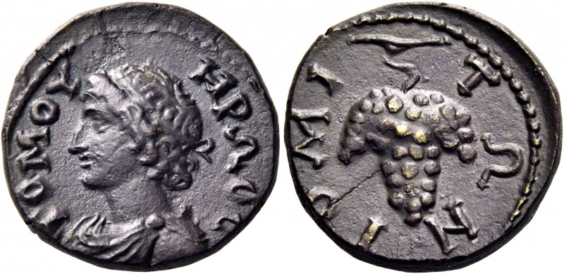 MOESIA INFERIOR. Tomis. period of Antoninus Pius, 138-161. Hemiassarion (Bronze,...