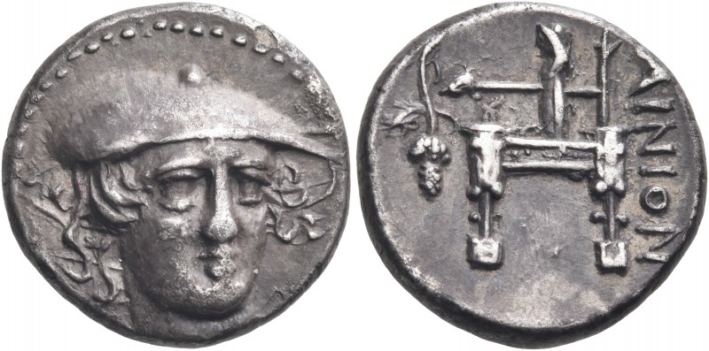 THRACE. Ainos. Circa 357-342/1 BC. Drachm (Silver, 16 mm, 3.84 g, 12 h). Head of...