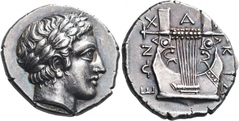 MACEDON, Chalkidian League. Olynthos. Circa 382-379 BC. Tetradrachm (Silver, 25 ...