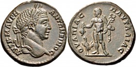 Caracalla, 198-211. Triassarion (Bronze, 28 mm, 14.75 g, 7 h), Pautalia, c. 205-208. ΑVΤ Κ Μ ΑVΡΗ - ΑΝΤΩΝΕΙΝΟC Laureate head of Caracalla to right. Re...