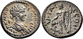 Caracalla, 198-217. Assarion (Bronze, 19.5 mm, 3.98 g, 7 h), Ariassus, c. 202-206. ΑΥΤ Κ Μ ΑΥ ΑΝΤΩΝΕΙΝΟ-C Laureate and draped bust of the youthful Car...