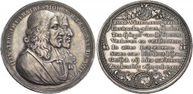 NETHERLANDS. The Dutch Republic. Medal (Silver, 48 mm, 38.44 g, 12 h), on the murder of the De Witt brothers, 1672. ILLVSTRISSIMI. FRATRES.IOHAN:ET. C...