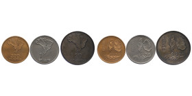 Brésil, 1972, 150ème Anniversaire de l'independance, coffret avec 3 monnaies, 1 Cruzeiro 	AG 10.08 g ; 20 Cruzeiros AG 18.04 g ; 300 Cruzeiros AU 16.6...