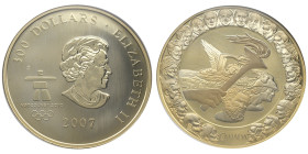 Canada, Élisabeth II (1952-2022), 300 dollars Elizabeth II Idéaux olympiques, Monnaie Royale Canadienne, 2007, AU 60 g.
583‰ Réf: KM# 752
Conservation...