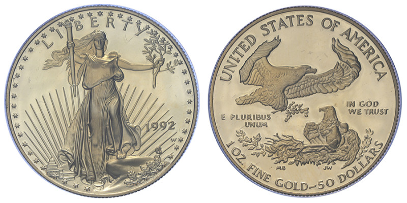 États-Unis d'Amerique, République fédérale (1776-présent), 50 dollars, 1992, Wes...