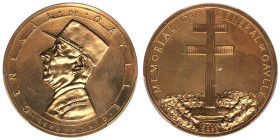 France, Medaille mémolial de Gaulle, 1972, AU 17,61 g.
Conservation: PCGS SP64