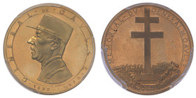 France, Medaille mémolial de Gaulle, 1972, AU 3,51 g.
Conservation: PCGS SP65