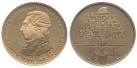 France, La Fayette, 100 francs, 1987, AU 17 g. 920‰
Conservation: proof